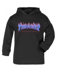 Thrasher Blue Flames Hoodie