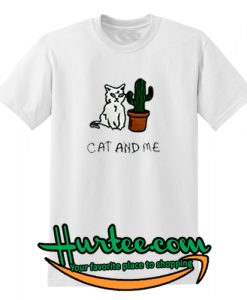 cat and me cactus t-shirt