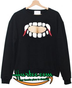 Vampire Teeth Cut Out Sweatshirt