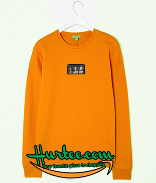 Patch Aesthetic Printed Gold Yellow Sweatshirt
