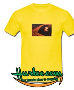 women in the car t shirt