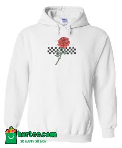 Rose and Checkered Hoodie