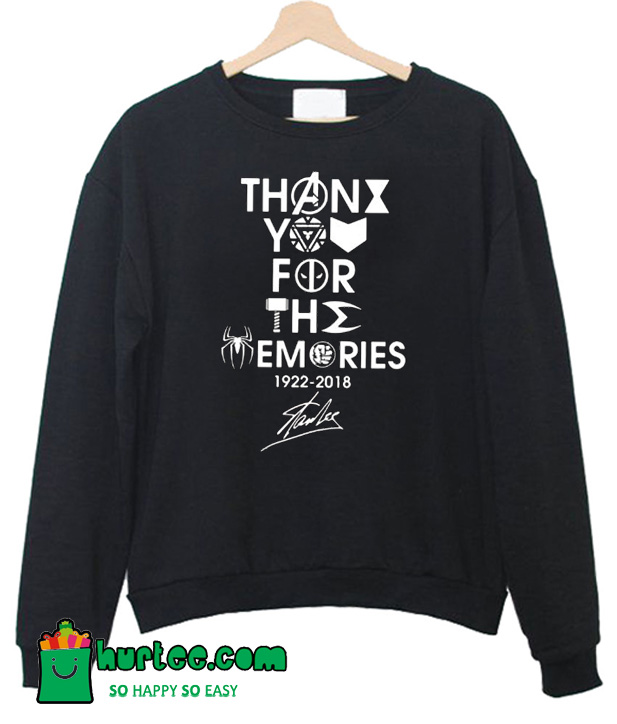 Stan Lee Tank You For The Memories All Heroes Sweatshirt