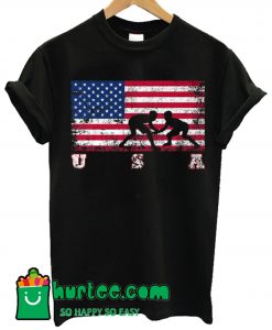 American Flag Wrestling T Shirt