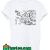 New York City Map Illustration And Wall Decal T Shirt