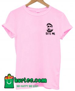 bite me light pink T shirt