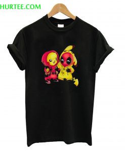 Baby Pikachu Pokemon and Deadpool T-Shirt
