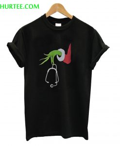 Grinch Hand Christmas Nurse T-Shirt