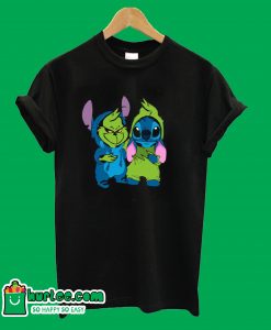 Baby Grinch and Stitch T shirt