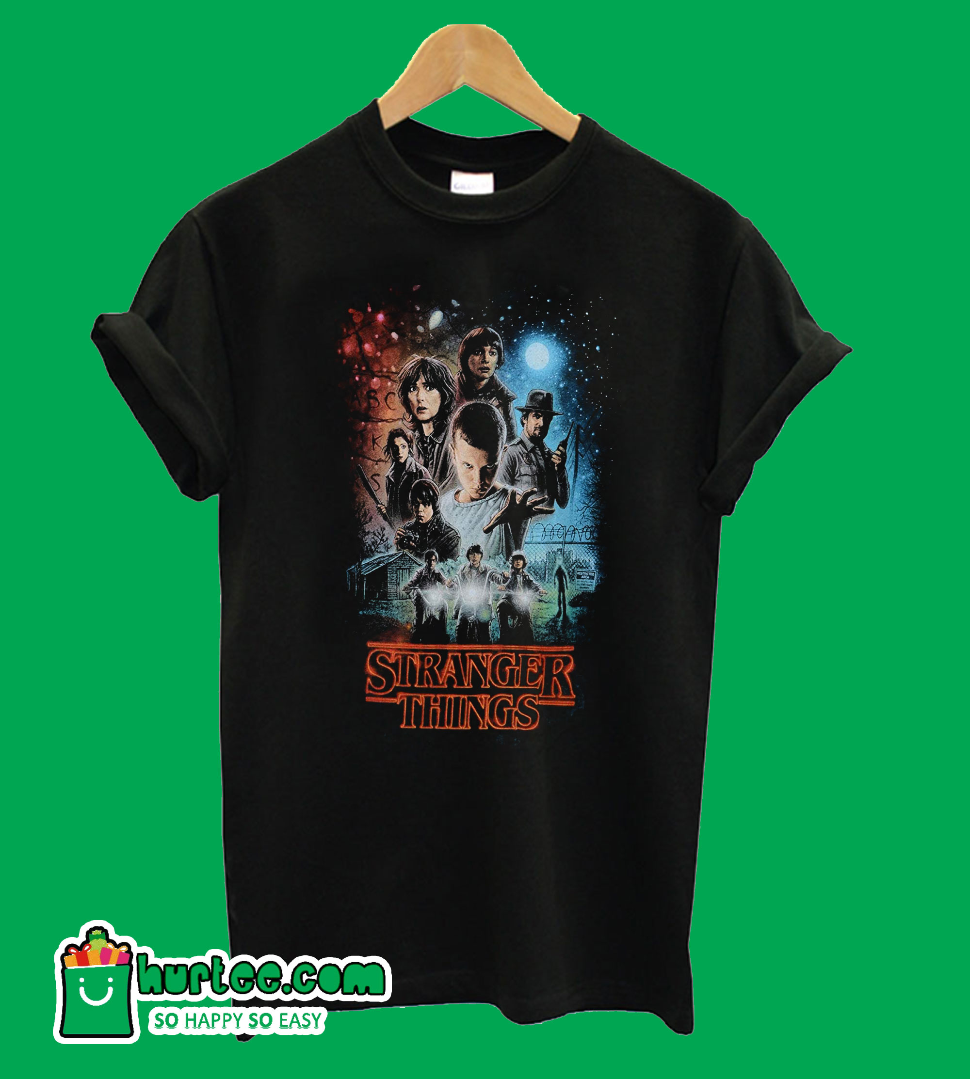 Millie Bobby Brown Stranger Things Autographed Group Shot Graphic T shirt