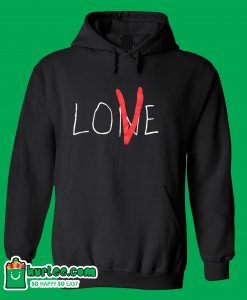 Vlone 'Lone Love' NYC Red on Black Hoodie