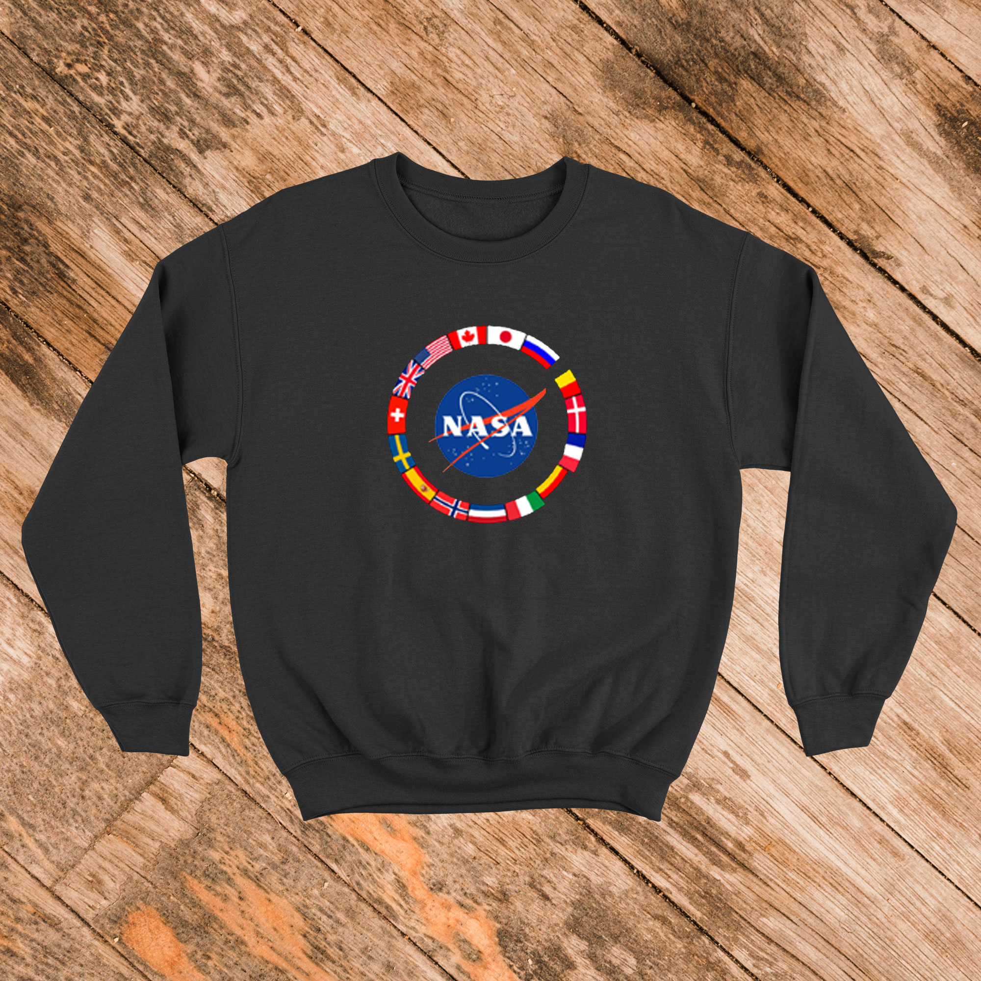 NASA All Country’s Flags Sweatshirt NASA All Country’s Flags Sweatshirt