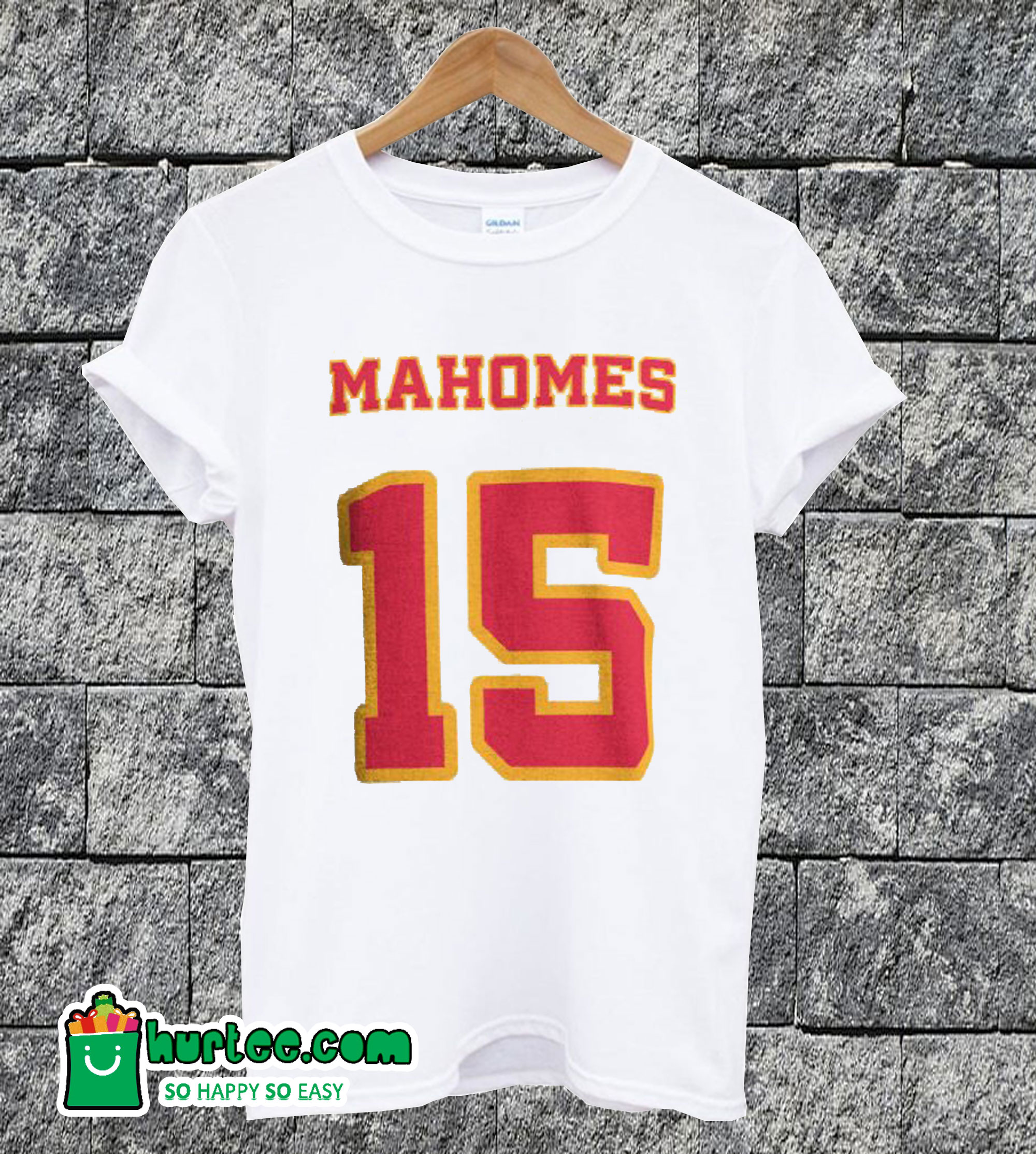 Mahomes 15 White T-shirt