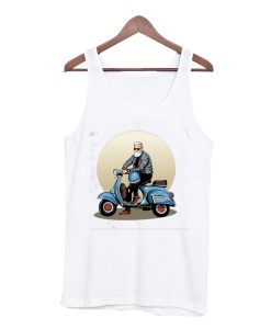 Vespa Scooter Patent White Hoodie