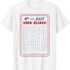 America 4th July Independence Day Word Search T-shirt