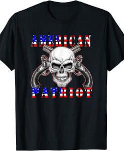 American Patriot Skull and Guns T-shirt